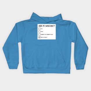 Funny Scottish Design - Are Ye Winchin'? Kids Hoodie